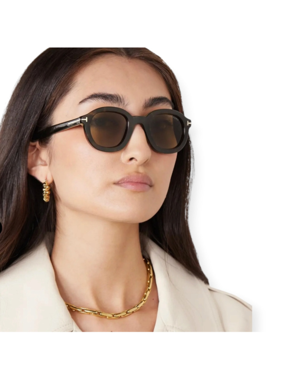 Tom Ford Raffa Sunglasses Round-Frame Tortoiseshell Acetate NWT with Case $520